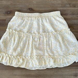 Aqua size Medium pull-on floral skirt